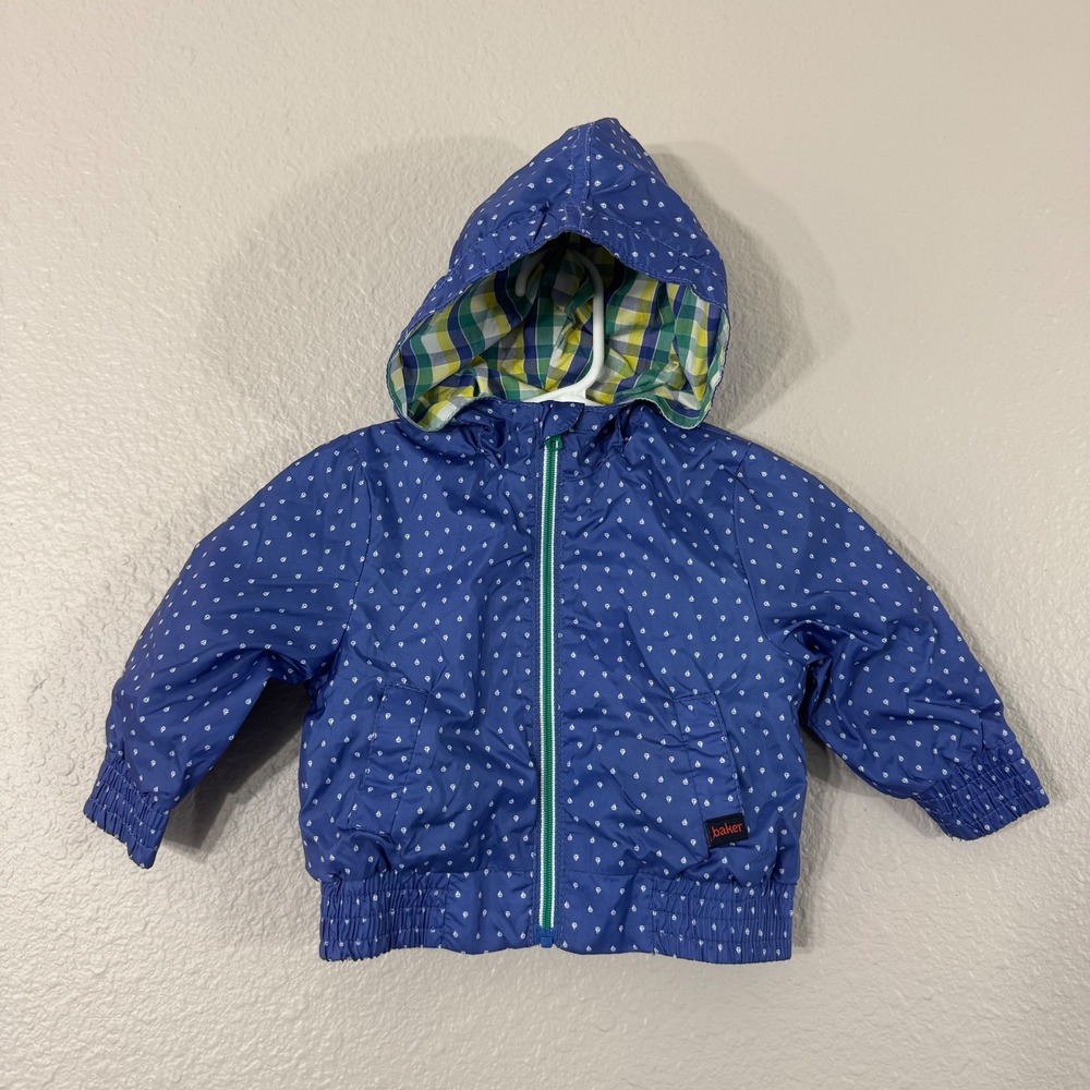 Baker by Ted Baker Size‎ 3-6M Blue Sailboat Print Hooded Windbreaker Jacket